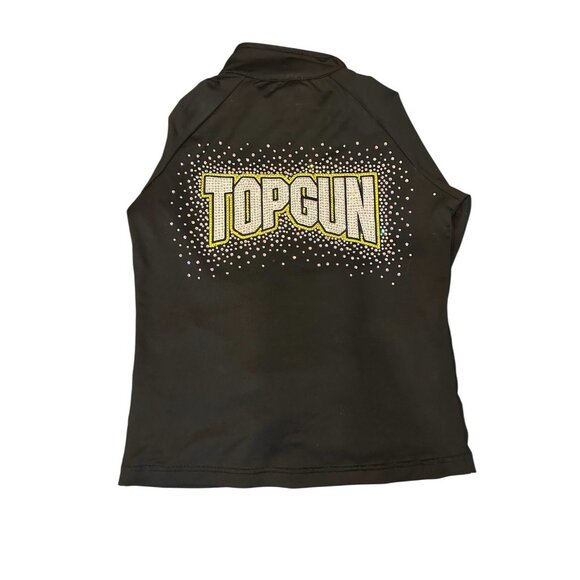 Girl's Rebel Athletic Top Gun Jags Black Cheer Jacket, YM - Picture 3 of 4